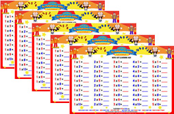Teach Your Child the Multiplication Tables Wipe-Off Learning Aid!